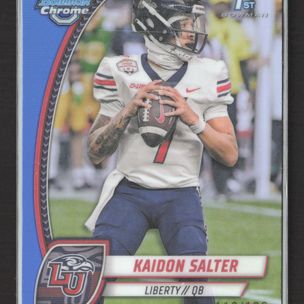 2024 Bowman Chrome University Kaidon Salter #111 Blue Refractor 112/199 1st