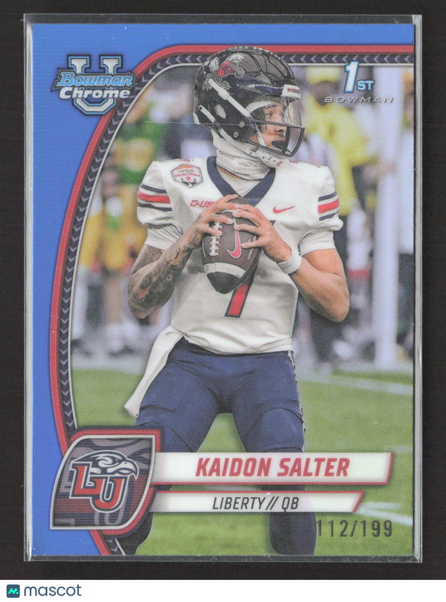 2024 Bowman Chrome University Kaidon Salter #111 Blue Refractor 112/199 1st