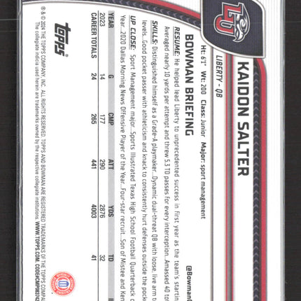 2024 Bowman Chrome University Kaidon Salter #111 Blue Refractor 112/199 1st