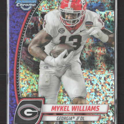 2024 Bowman Chrome University Mykel Williams #134 Purple Shimmer Refractor