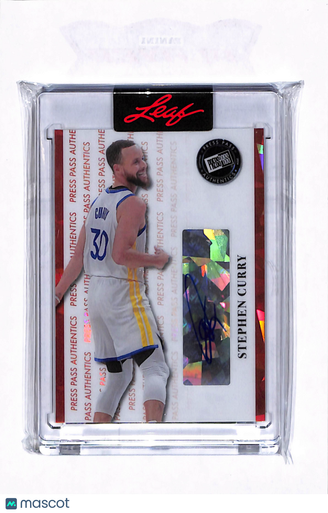 2024 Leaf Press Pass Authentics Stephen Curry #PP-SC1 Red Prism Auto /8