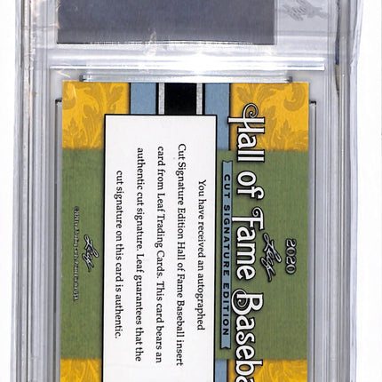 2020 Leaf Hall of Fame Baseball Cut Signature Edition Bill Terry Cut Auto