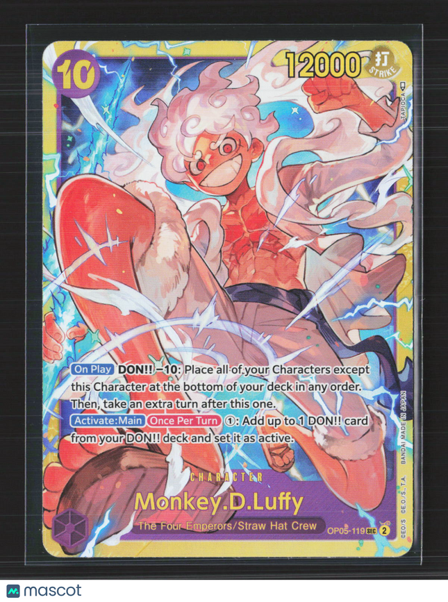 One Piece Card Game Awakening of the New Era Monkey.D.Luffy SEC OP05-119