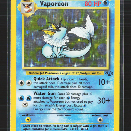 Pokemon 1999 Jungle Vaporeon #12/64