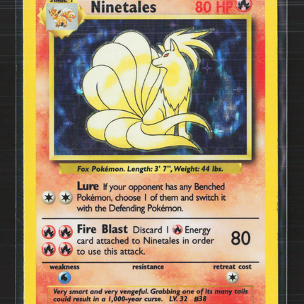 Pokemon 1999 Base Set Ninetales #12/102