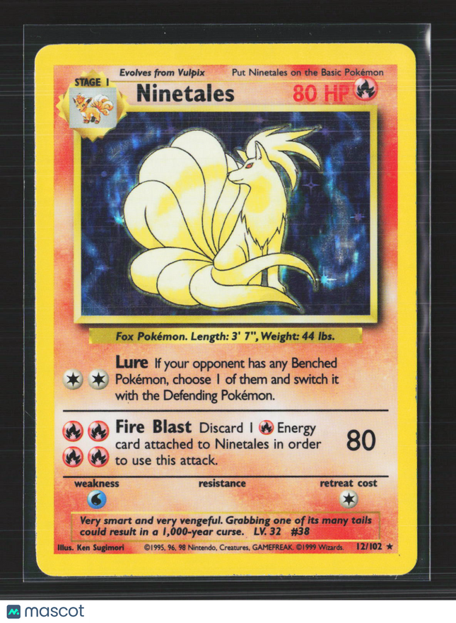 Pokemon 1999 Base Set Ninetales #12/102