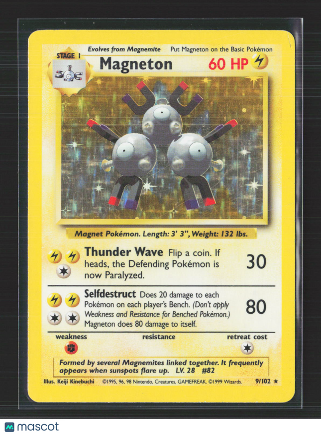 Pokemon 1999 Base Set Magneton #9/102