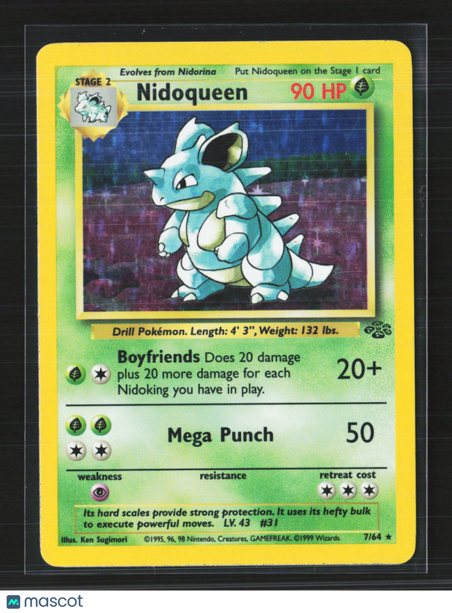 Pokemon 1999 Jungle Nidoqueen #7/64