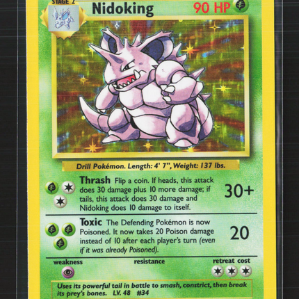 Pokemon 1999 Base Set Nidoking #11/102