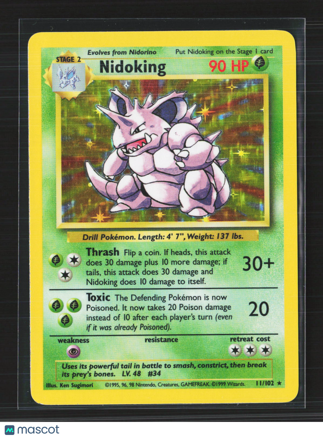 Pokemon 1999 Base Set Nidoking #11/102