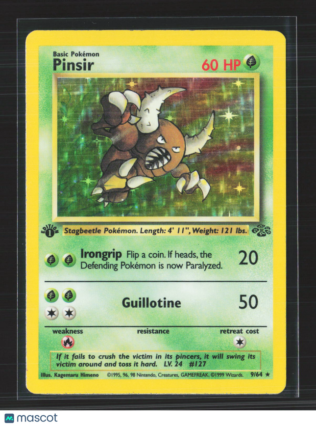 Pokemon 1999 Jungle Pinsir 1st Edition #9/64