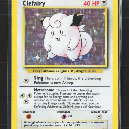 Pokemon 1999 Base Set Clefairy #5/102
