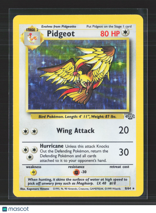Pokemon 1999 Jungle Pidgeot #8/64