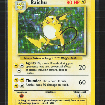 Pokemon 1999 Base Set Raichu #14/102