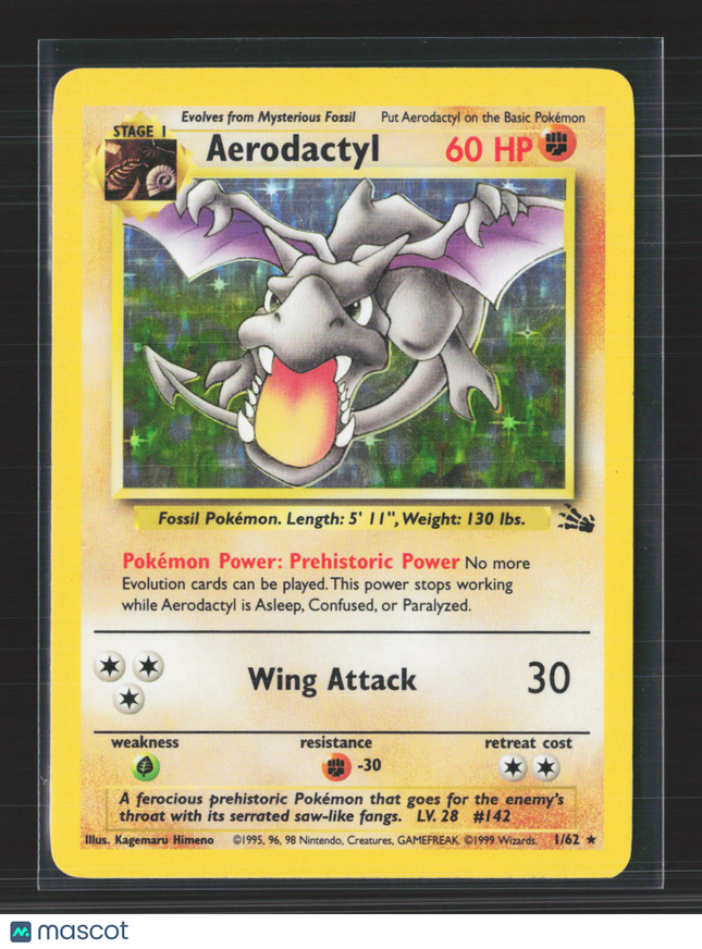Pokemon 1999 Fossil Aerodactyl #1/62