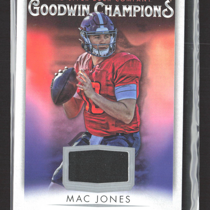 2021 Upper Deck Goodwin Champions Mac Jones #M-JO Memorabilia