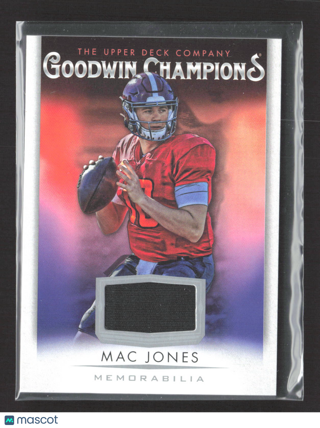 2021 Upper Deck Goodwin Champions Mac Jones #M-JO Memorabilia