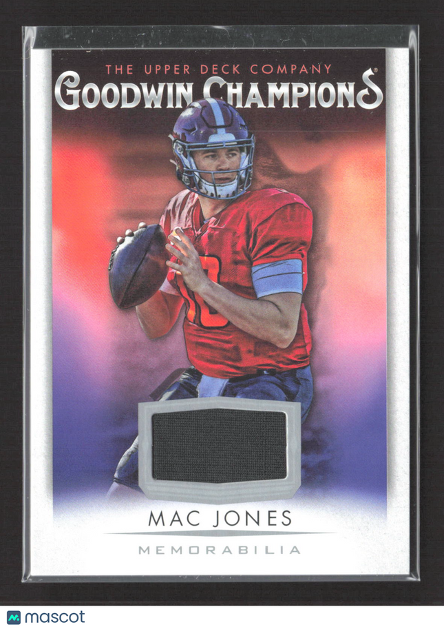 2021 Upper Deck Goodwin Champions Mac Jones #M-JO Memorabilia