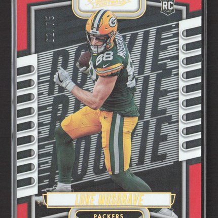2023 Panini Absolute Football Luke Musgrave #168 Red RC /75