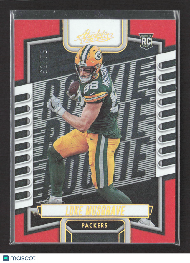 2023 Panini Absolute Football Luke Musgrave #168 Red RC /75