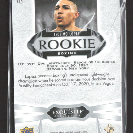 2021 Upper Deck Exquisite Collection Teofimo Lopez #R-LO /149