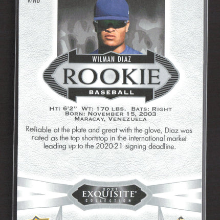 2021 Upper Deck Exquisite Collection Wilman Diaz #R-WD /149