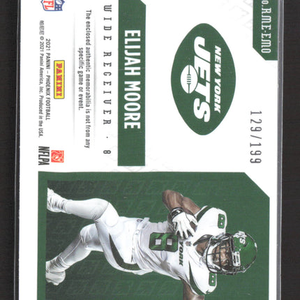 2021 Panini Phoenix Elijah Moore #RME-EMO RC 129/199 Memorabilia