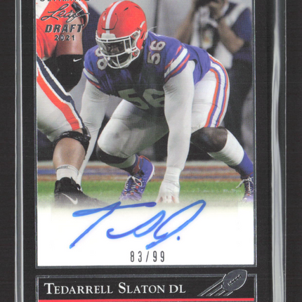2021 Leaf Ultimate Draft Tedarrell Slaton #BG-TS3 Gold Stars 83/99 Auto
