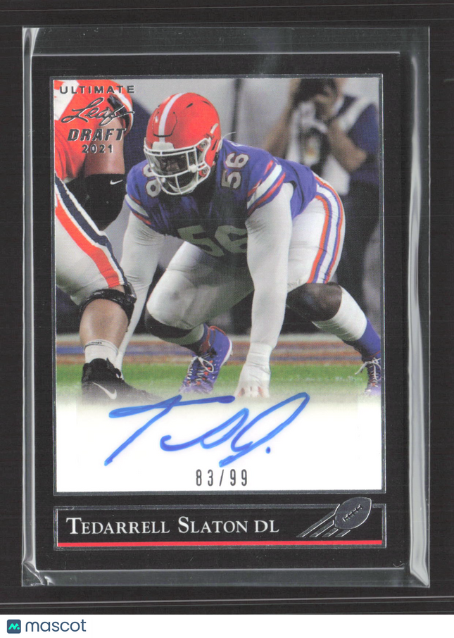 2021 Leaf Ultimate Draft Tedarrell Slaton #BG-TS3 Gold Stars 83/99 Auto