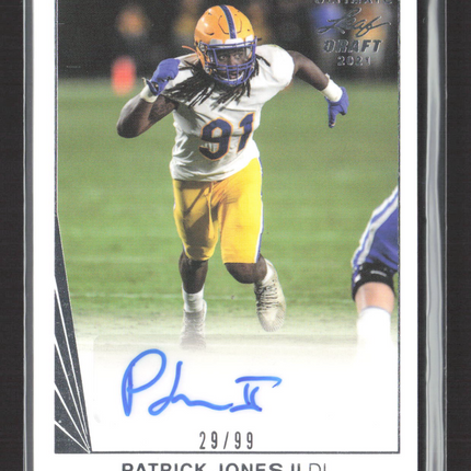 2021 Leaf Ultimate Draft Patrick Jones II #BA-PJ2 29/99 Auto