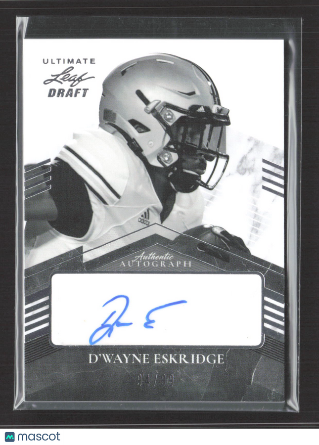 2021 Leaf Ultimate Draft Football D'Wayne Eskridge #PA-DWE Autograph 94/99