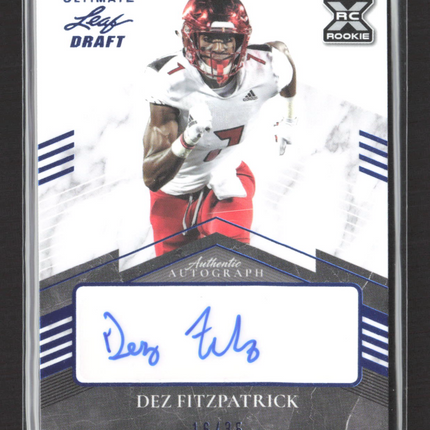 2021 Leaf Ultimate Draft Football Dez Fitzpatrick #BA-DF1 16/35 RC Auto