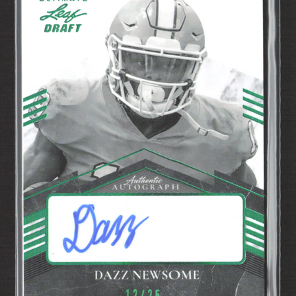 2021 Leaf Ultimate Draft Dazz Newsome #PA-DN1 12/25 Auto