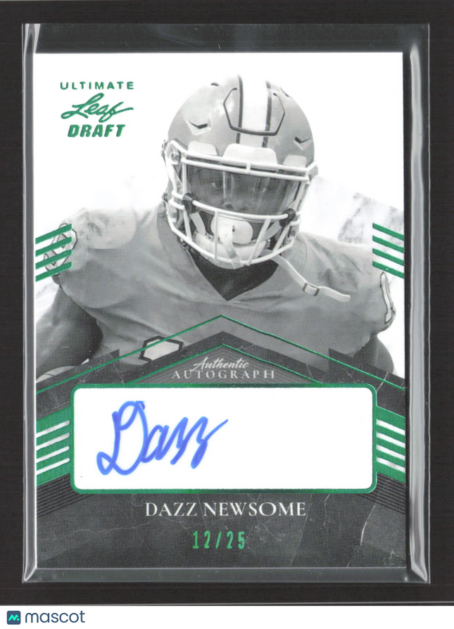 2021 Leaf Ultimate Draft Dazz Newsome #PA-DN1 12/25 Auto