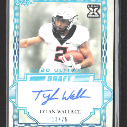2020 Leaf Ultimate Draft Tylan Wallace #BA-TW1 RC 13/25 Auto
