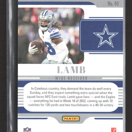 2023 Panini Plates & Patches CeeDee Lamb #40
