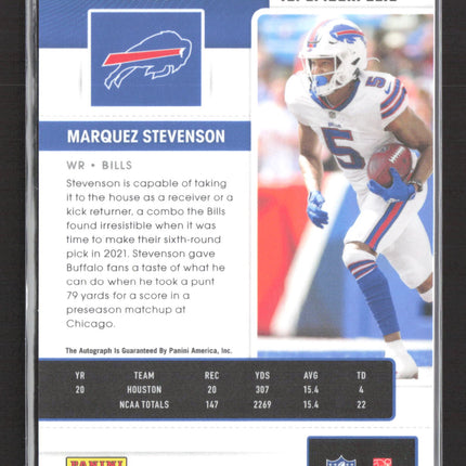 2022 Panini Contenders Optic Football Marquez Stevenson #185 RC Auto