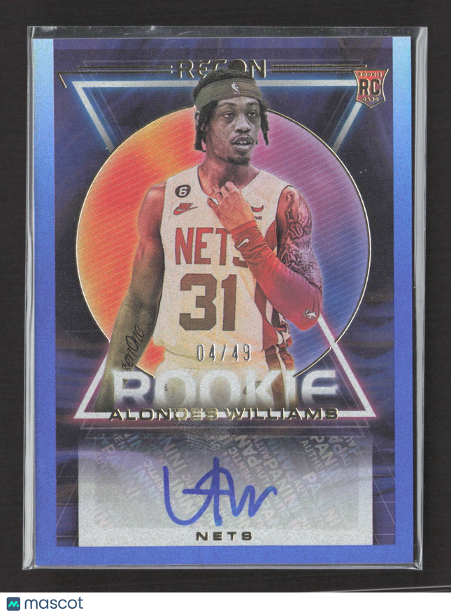 2023 Panini Recon Alondes Williams #RRS-AWL RC 04/49 Auto