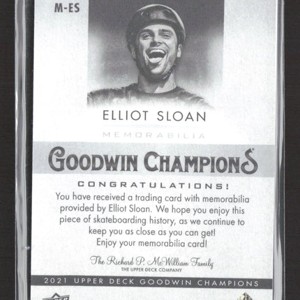 2021 Upper Deck Goodwin Champions Elliot Sloan #M-ES Memorabilia
