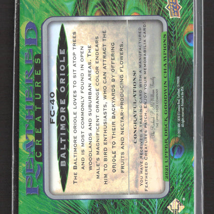 2021 Upper Deck Goodwin Champions Feathered Creatures Manufactured Patch #FC-40