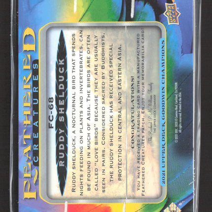 2021 Upper Deck Goodwin Champions Feathered Creatures Manufactured Patch #FC-68