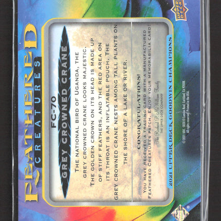2021 Upper Deck Goodwin Champions Feathered Creatures Manufactured Patch #FC-70