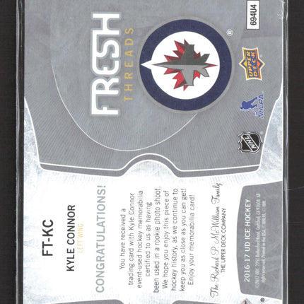 2017 Upper Deck Ice Fresh Threads Kyle Connor #FT-KC Jersey