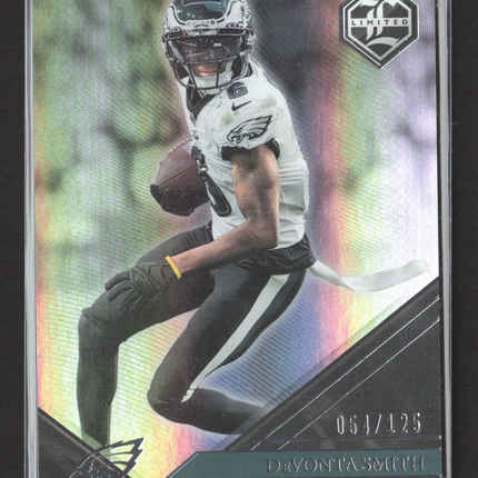 2023 Panini Limited Football DeVonta Smith #82 Silver Flash 054/125