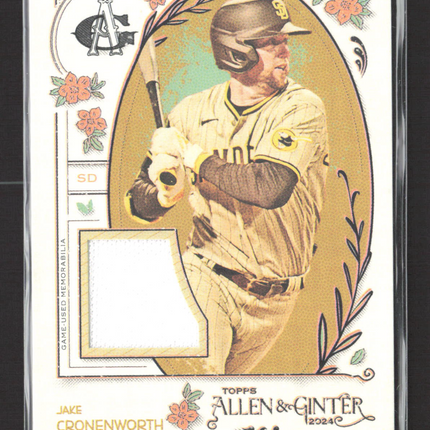 2024 Topps Allen & Ginter Jake Cronenworth #AGR-JC Relic Game-Used Memorabilia