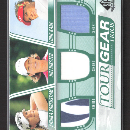 2004 SP Game Used Golf Tour Gear Annika Sorenstam Lorie Kane Juli Inkster Relic