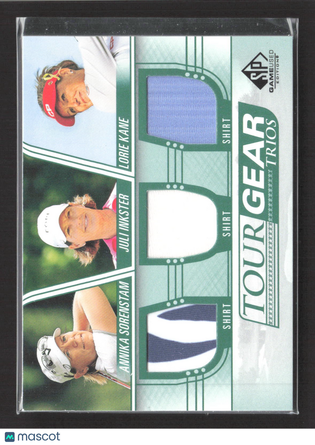 2004 SP Game Used Golf Tour Gear Annika Sorenstam Lorie Kane Juli Inkster Relic