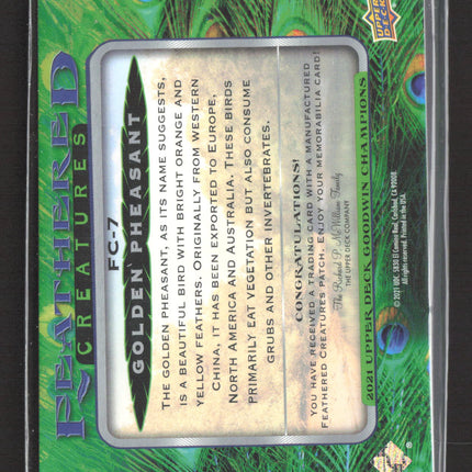 2021 Upper Deck Goodwin Champions Feathered Creatures Manufactured Patch #FC-7