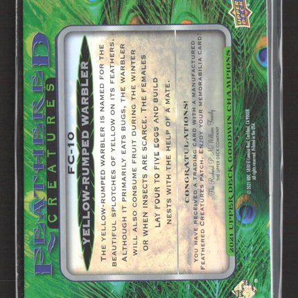 2021 Upper Deck Goodwin Champions Feathered Creatures Manufactured Patch #FC-10