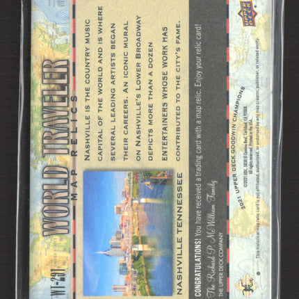2021 Upper Deck Goodwin Champions World Traveler Map Relics Map Relic #WT-291